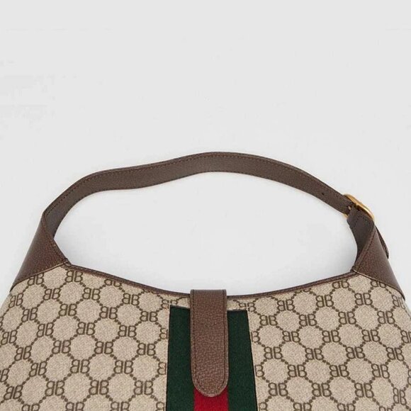Balenciaga x Gucci Beige/Ebony Coated Canvas/Leather The Hacker Project 1961 ... - Picture 6 of 10
